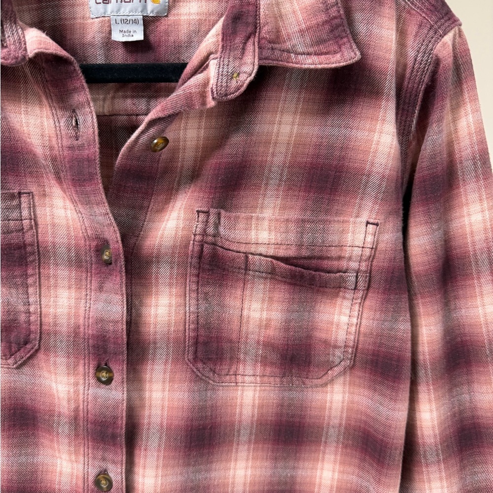 Women’s | Carhartt Rugged Flex Hamilton Shirt, Red Plaid | Large - Picture 5 of 8